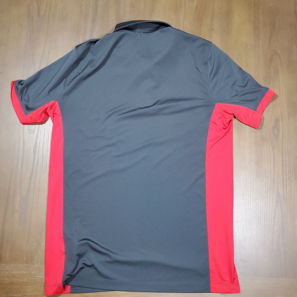 Nike Dri-Fit Ole Miss Polo Golf Shirt Men's Size Medium Gray And Red - Picture 9 of 9